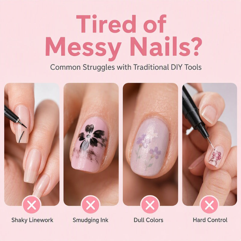 💥 Set van 24 dubbelzijdige nailartpennen in 24 kleuren – Creatief, salonkwaliteit, eenvoudig zelf te gebruiken ✨