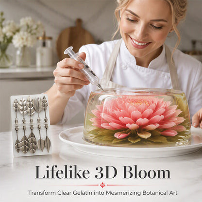 👨‍🍳 2+1 GRATIS! Professionele 3D Gelatine Art Tools – Hoogwaardige Malletjes en Spuiten voor een Perfect Resultaat bij Taarten en Desserts 🎂
