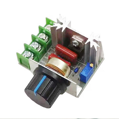 ❄️Zomerfresh 50% Korting!⚡2000W AC-Spanningsregelaarmodule – draaiknop-vermogensregelaar voor compatibele resistieve belastingen en borstelmotoren