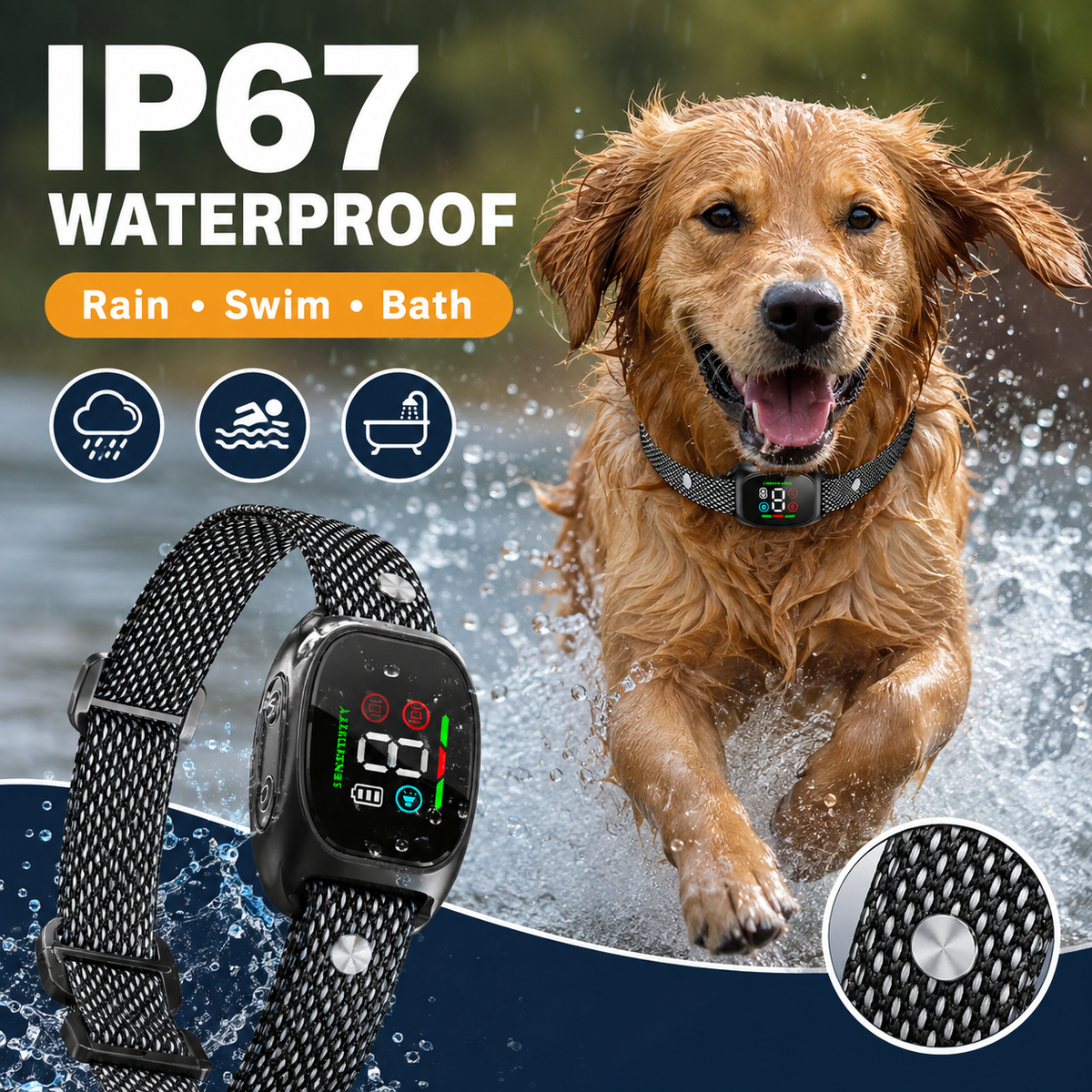 Slimme anti-blafhalsband voor honden