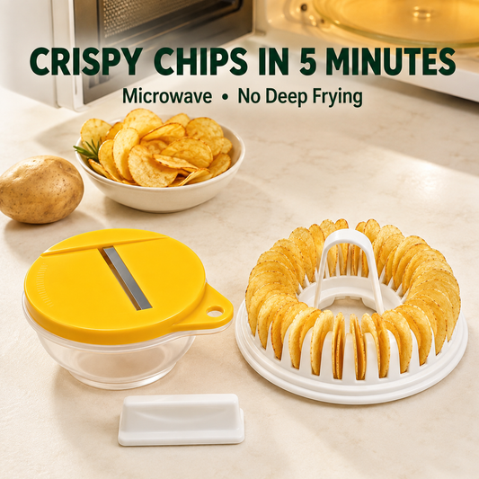 DIY Magnetron Aardappelchipmaker met Snijder Kom Set