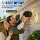 Decoratieve wandprojectielamp op zonne-energie voor buiten