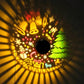 Decoratieve wandprojectielamp op zonne-energie voor buiten