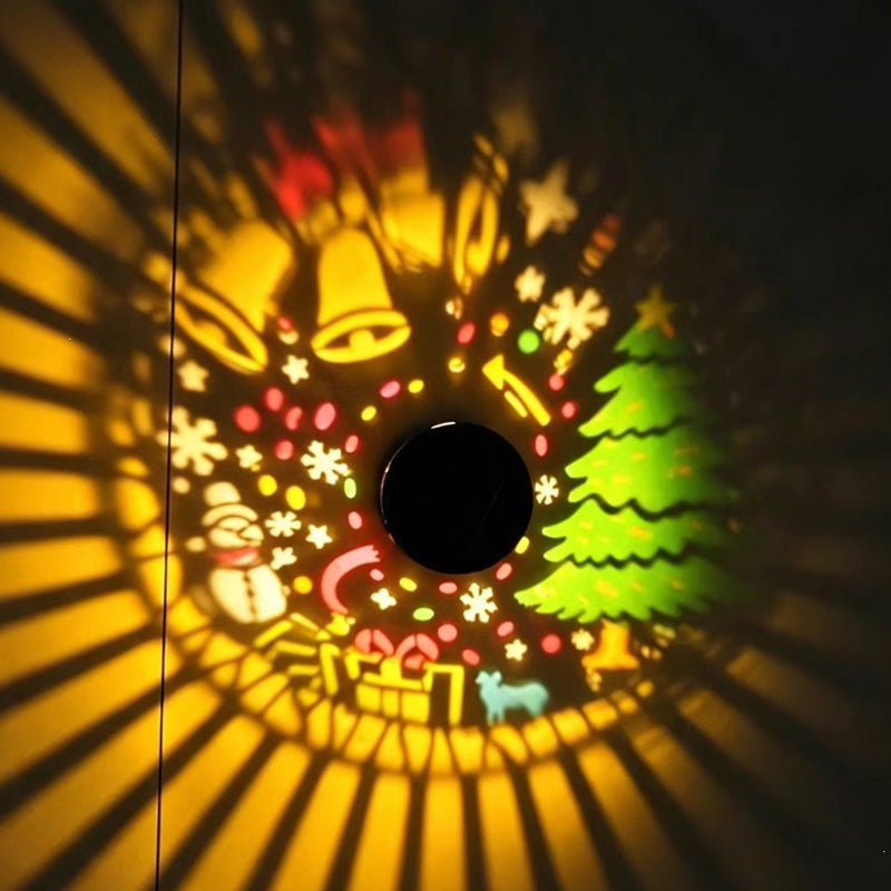 Decoratieve wandprojectielamp op zonne-energie voor buiten