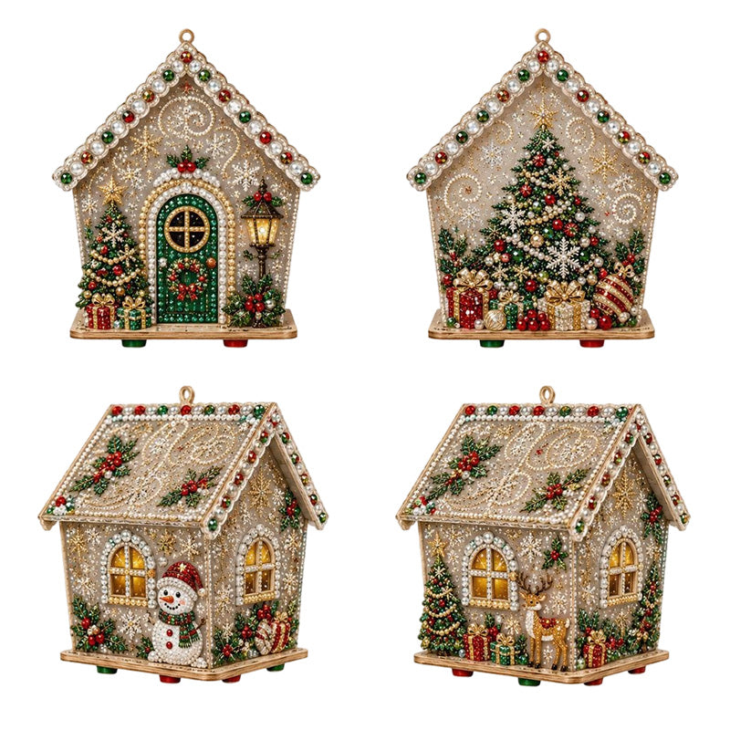🎄 2+1 GRATIS – 3D Kerst Parel Schilderij DIY | Fonkelende 3D-Parels | Kies Zelf Je 3 Favoriete Designs