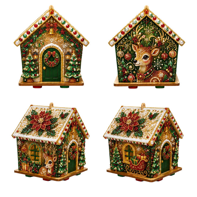 🎄 2+1 GRATIS – 3D Kerst Parel Schilderij DIY | Fonkelende 3D-Parels | Kies Zelf Je 3 Favoriete Designs