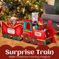 🥳2026 HOT SALE🥳💞50K+ SOLD! 🚂🎁 50% OFF! Creative Santa‘s Gift Express Train – Spacious compartments for gifts, whimsical gingerbread design. No tools needed – place under tree & watch holiday magic come alive! 🎄✨