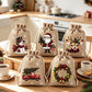 🎁 50% KORTING – KOOP 1, KRIJG 5! Kerstcadeauzakjes met Schattige Prints | Herbruikbaar & Scheurvast | Met Koordsluiting voor Snoep, Sieraden & Kleine Cadeautjes