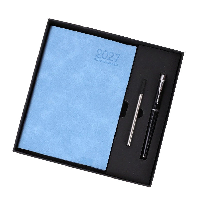 ❄️Zomerfresh 50% Korting!📅2027 Minimalistische A5 Dagplanner – 365 Dagen Agenda met PU-cover, Lay-Flat Binding en Schrijfvriendelijk Papier