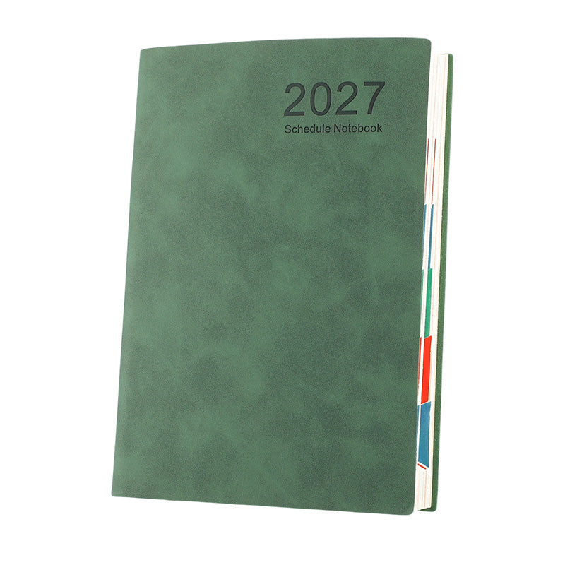 ❄️Zomerfresh 50% Korting!📅2027 Minimalistische A5 Dagplanner – 365 Dagen Agenda met PU-cover, Lay-Flat Binding en Schrijfvriendelijk Papier