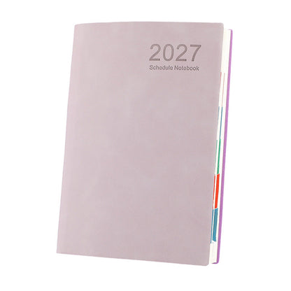 ❄️Zomerfresh 50% Korting!📅2027 Minimalistische A5 Dagplanner – 365 Dagen Agenda met PU-cover, Lay-Flat Binding en Schrijfvriendelijk Papier