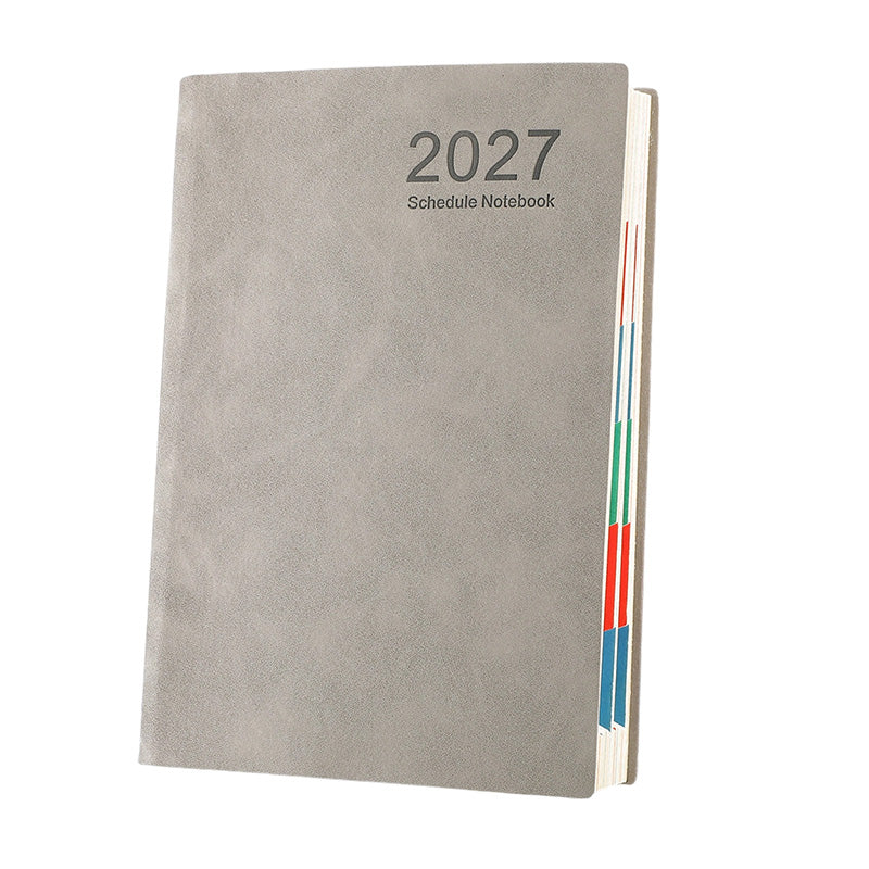 ❄️Zomerfresh 50% Korting!📅2027 Minimalistische A5 Dagplanner – 365 Dagen Agenda met PU-cover, Lay-Flat Binding en Schrijfvriendelijk Papier