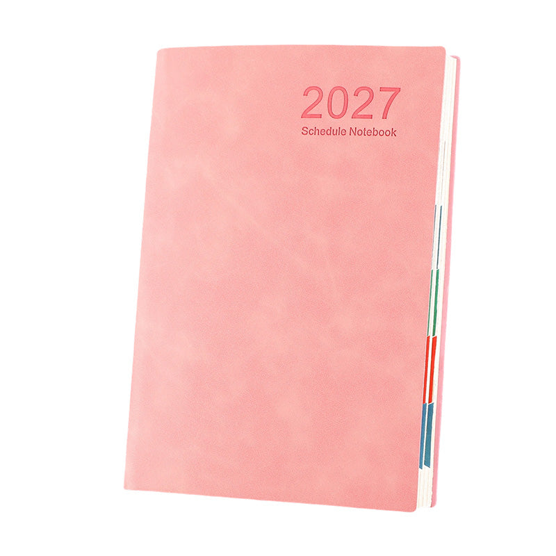 ❄️Zomerfresh 50% Korting!📅2027 Minimalistische A5 Dagplanner – 365 Dagen Agenda met PU-cover, Lay-Flat Binding en Schrijfvriendelijk Papier