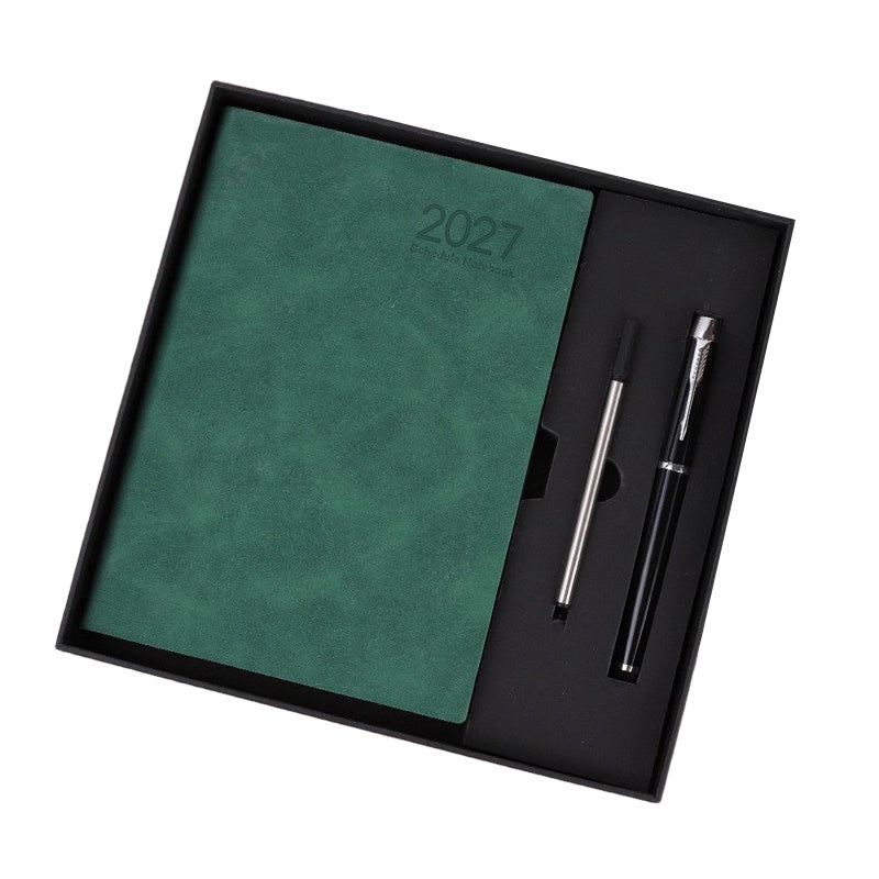 ❄️Zomerfresh 50% Korting!📅2027 Minimalistische A5 Dagplanner – 365 Dagen Agenda met PU-cover, Lay-Flat Binding en Schrijfvriendelijk Papier