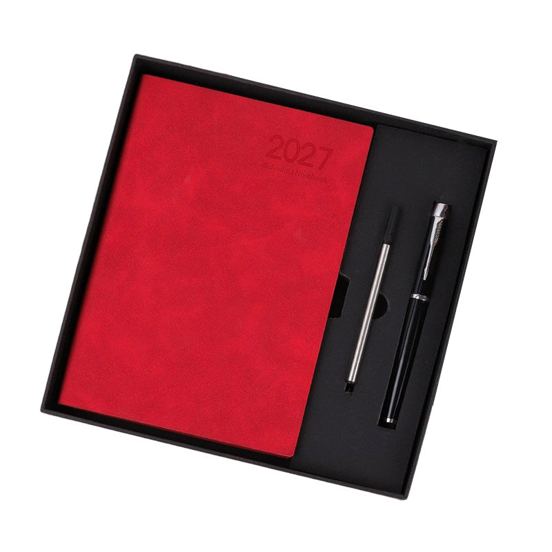 ❄️Zomerfresh 50% Korting!📅2027 Minimalistische A5 Dagplanner – 365 Dagen Agenda met PU-cover, Lay-Flat Binding en Schrijfvriendelijk Papier