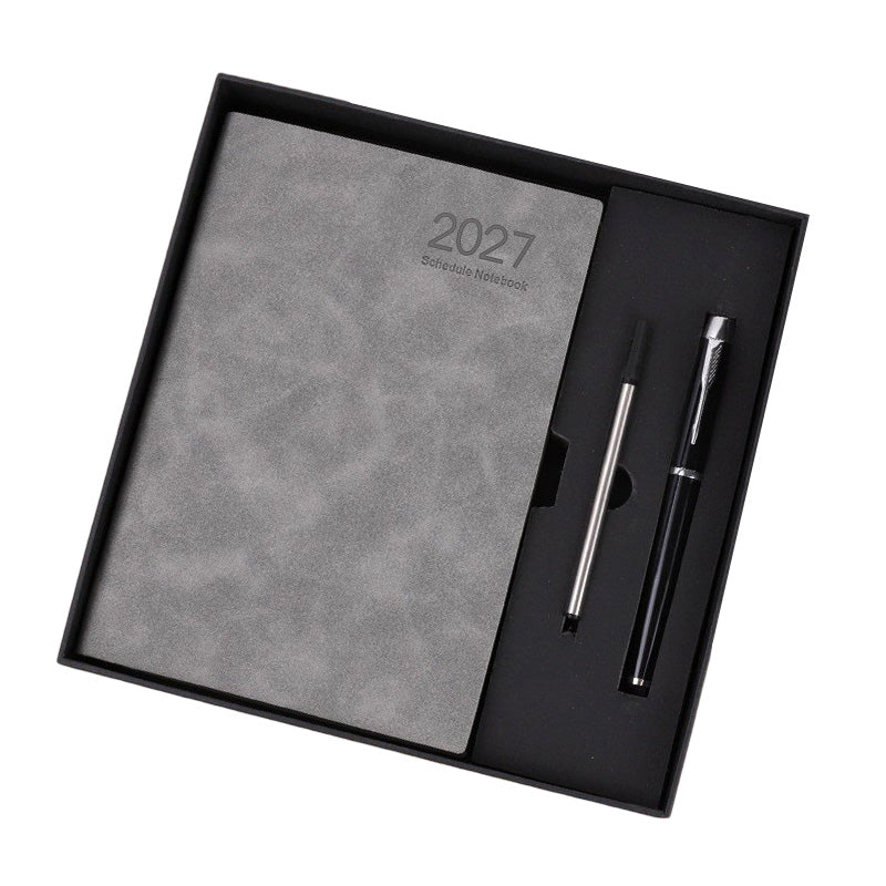 ❄️Zomerfresh 50% Korting!📅2027 Minimalistische A5 Dagplanner – 365 Dagen Agenda met PU-cover, Lay-Flat Binding en Schrijfvriendelijk Papier