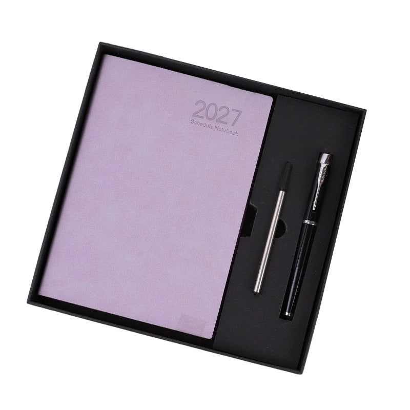 ❄️Zomerfresh 50% Korting!📅2027 Minimalistische A5 Dagplanner – 365 Dagen Agenda met PU-cover, Lay-Flat Binding en Schrijfvriendelijk Papier
