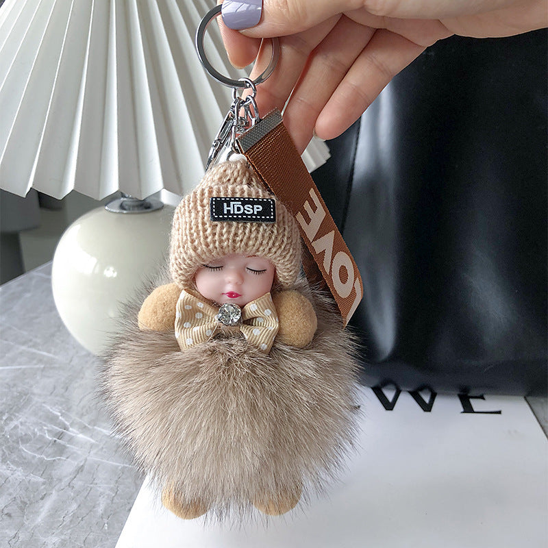 💥 Zachte pluche pop als sleutelhanger – schattig en knus accessoire voor tassen, sleutels en cadeaus