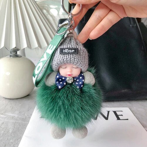 💥 Zachte pluche pop als sleutelhanger – schattig en knus accessoire voor tassen, sleutels en cadeaus