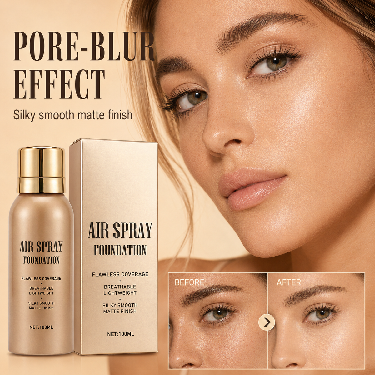 Waterdichte Flawless Air Spray Foundation