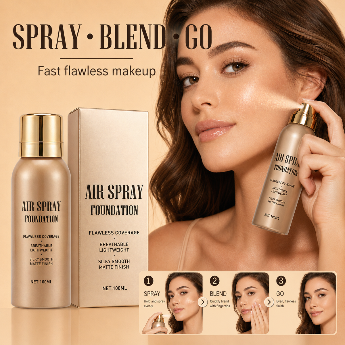 Waterdichte Flawless Air Spray Foundation