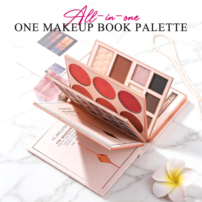 ⏳ Tijdelijke aanbieding⏳ 💄✨ Uitklapbaar 48-Kleuren Make-upboek – Oogschaduw, Blush, Highlighter & Lipmake-up in Eén
