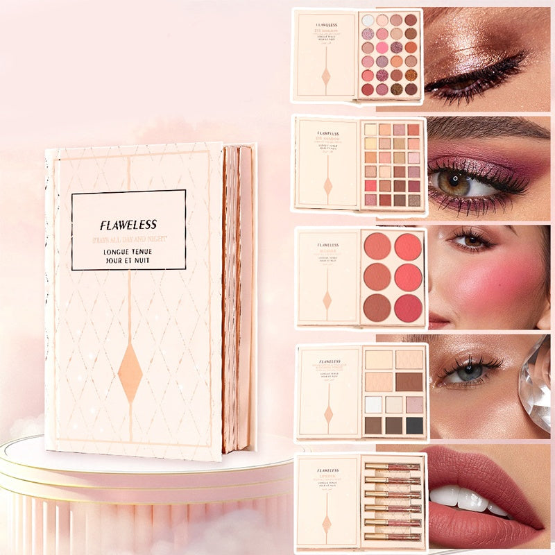 ⏳ Tijdelijke aanbieding⏳ 💄✨ Uitklapbaar 48-Kleuren Make-upboek – Oogschaduw, Blush, Highlighter & Lipmake-up in Eén