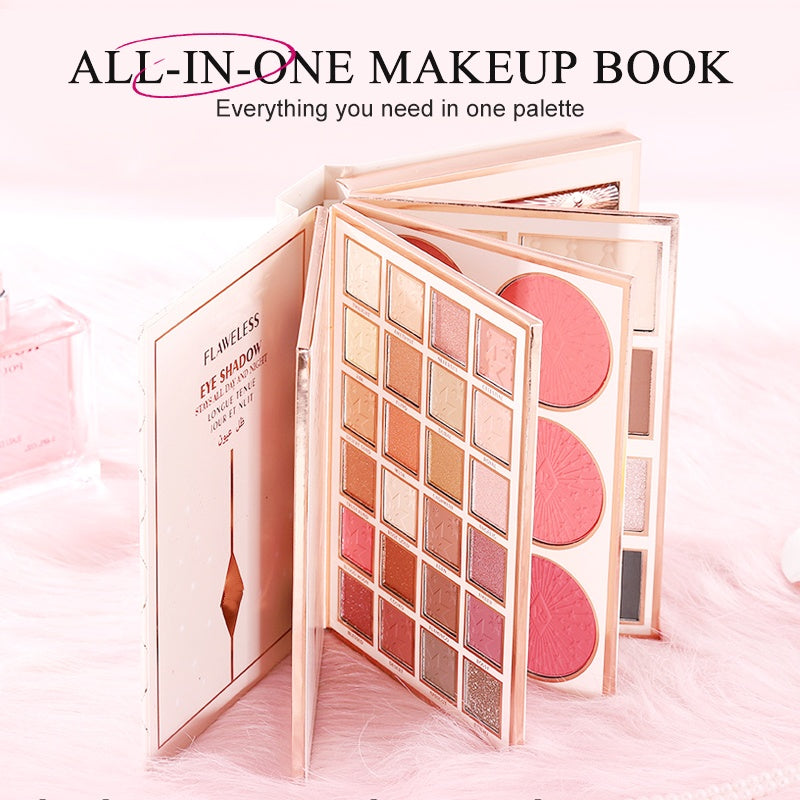 ⏳ Tijdelijke aanbieding⏳ 💄✨ Uitklapbaar 48-Kleuren Make-upboek – Oogschaduw, Blush, Highlighter & Lipmake-up in Eén