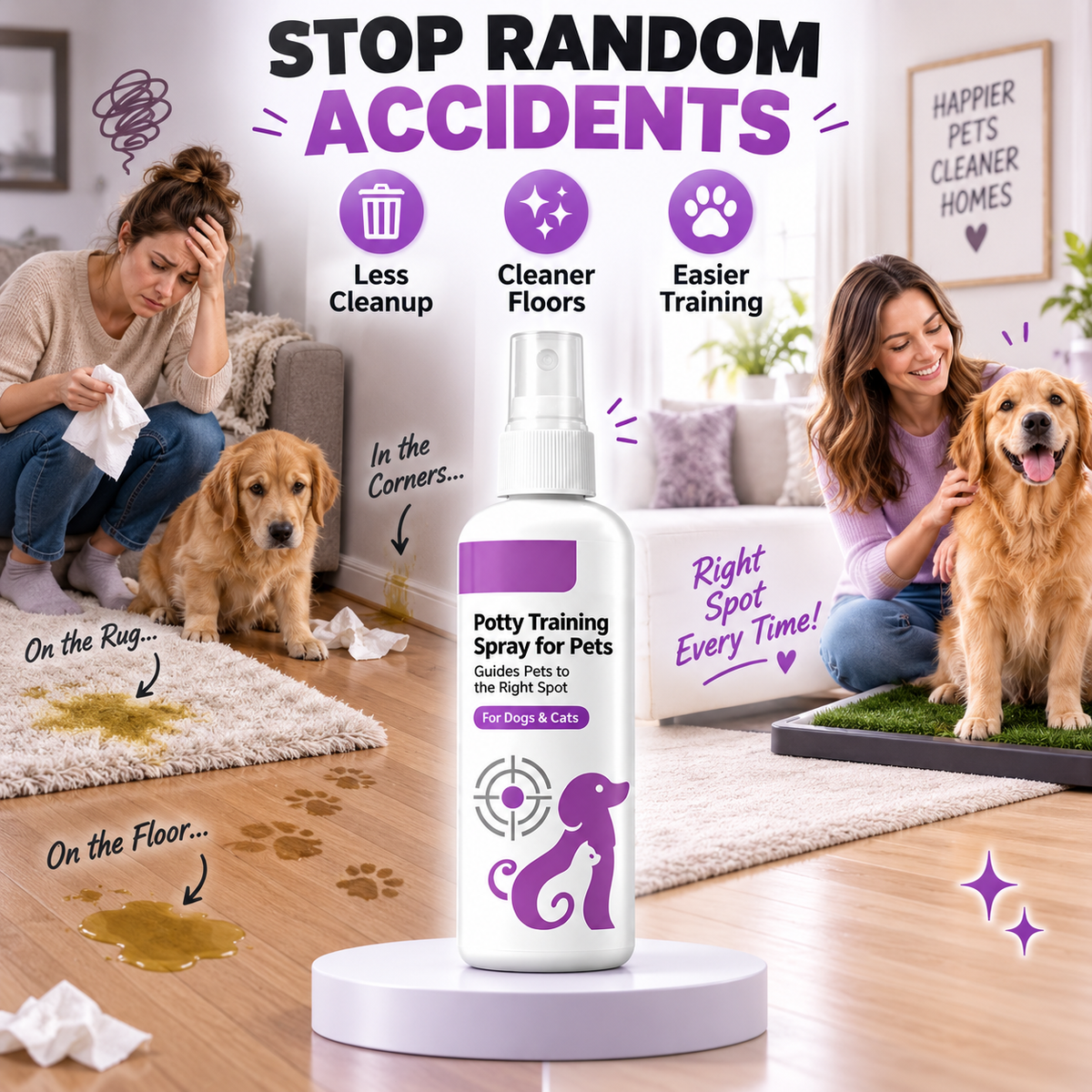 🥳HOT SALE🥳💞10K+ VERKOCHT! Potty Training Spray! Begeleidt huisdieren, veilige & eenvoudige spray. Schoner huis – haal de jouwe! ✅