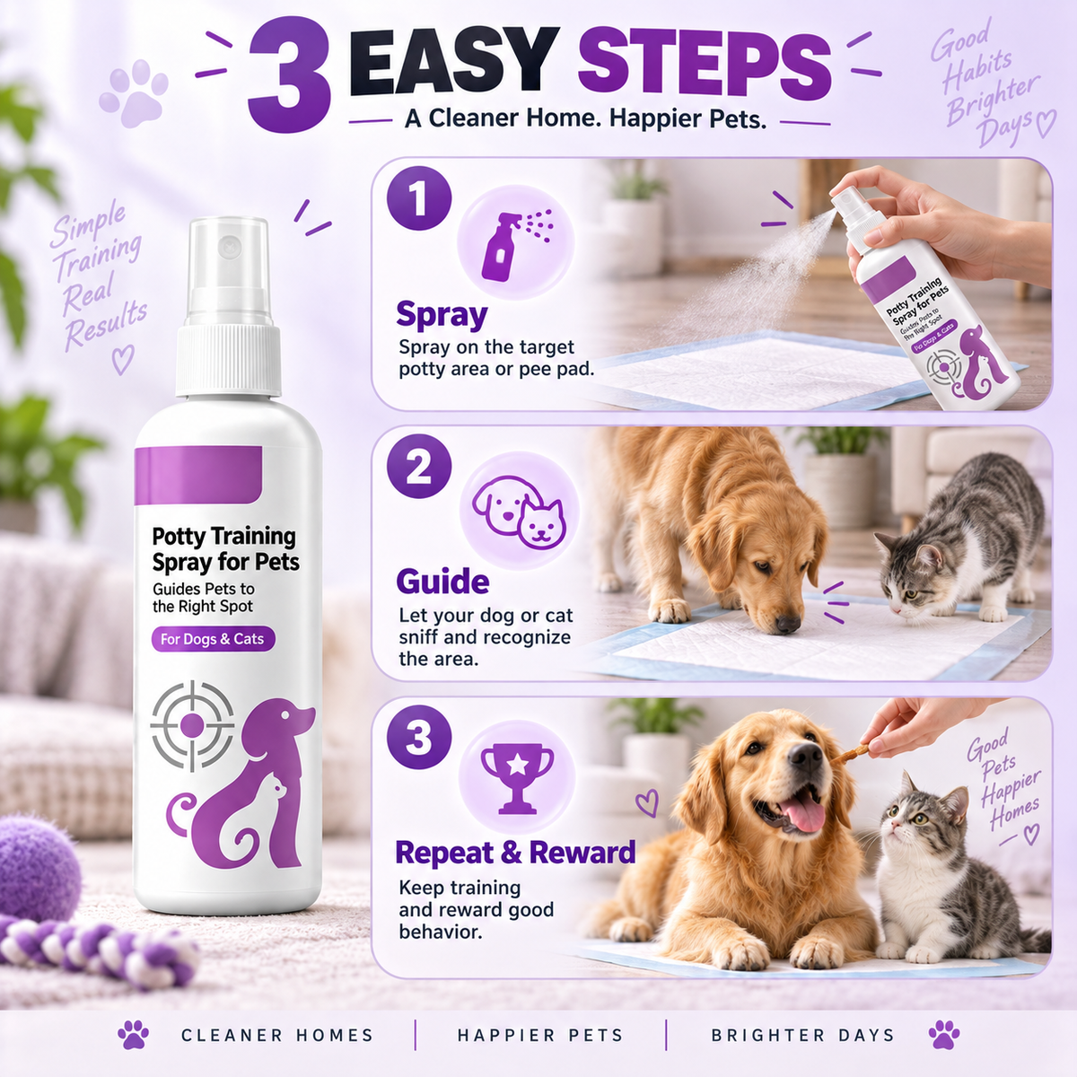 🥳HOT SALE🥳💞10K+ VERKOCHT! Potty Training Spray! Begeleidt huisdieren, veilige & eenvoudige spray. Schoner huis – haal de jouwe! ✅