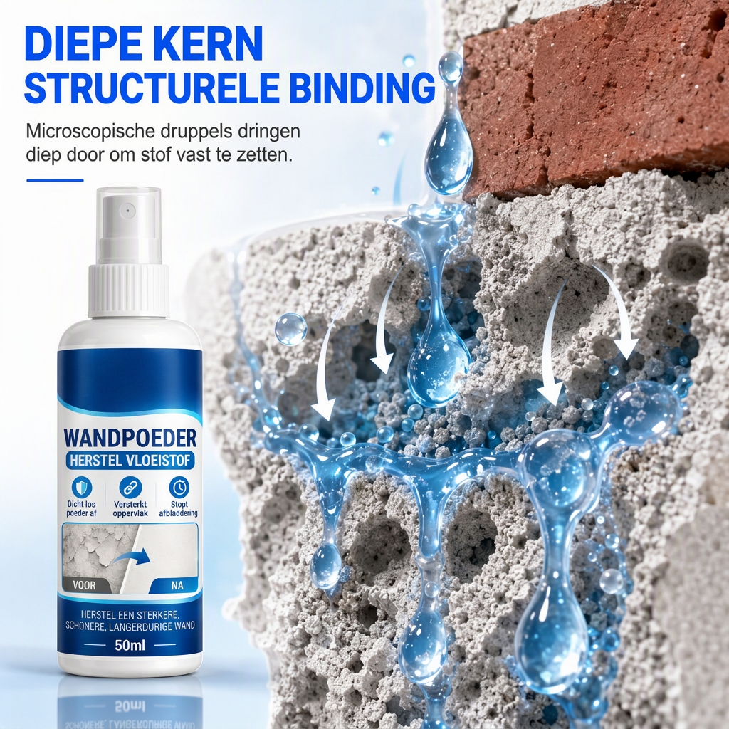 🧱✨ Muurverharder – van stoffig naar stevig in één spray.