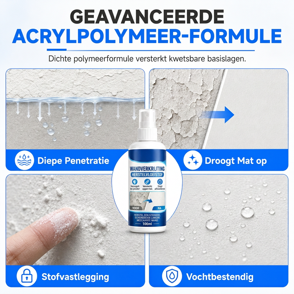 🧱✨ Muurverharder – van stoffig naar stevig in één spray.