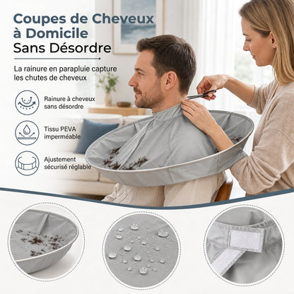 ✂️✨ Haarcape voor knippen met haarvanger – Houd haarresten van kleding en vloeren