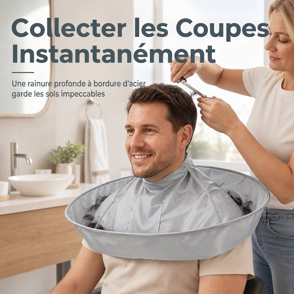 ✂️✨ Haarcape voor knippen met haarvanger – Houd haarresten van kleding en vloeren