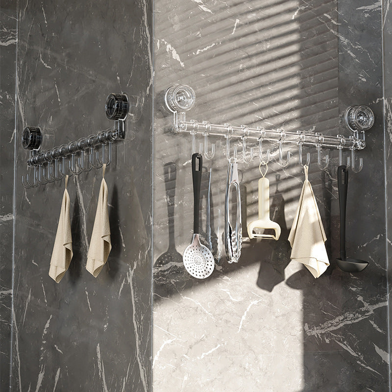 Suction Cup Sliding Hook Rack