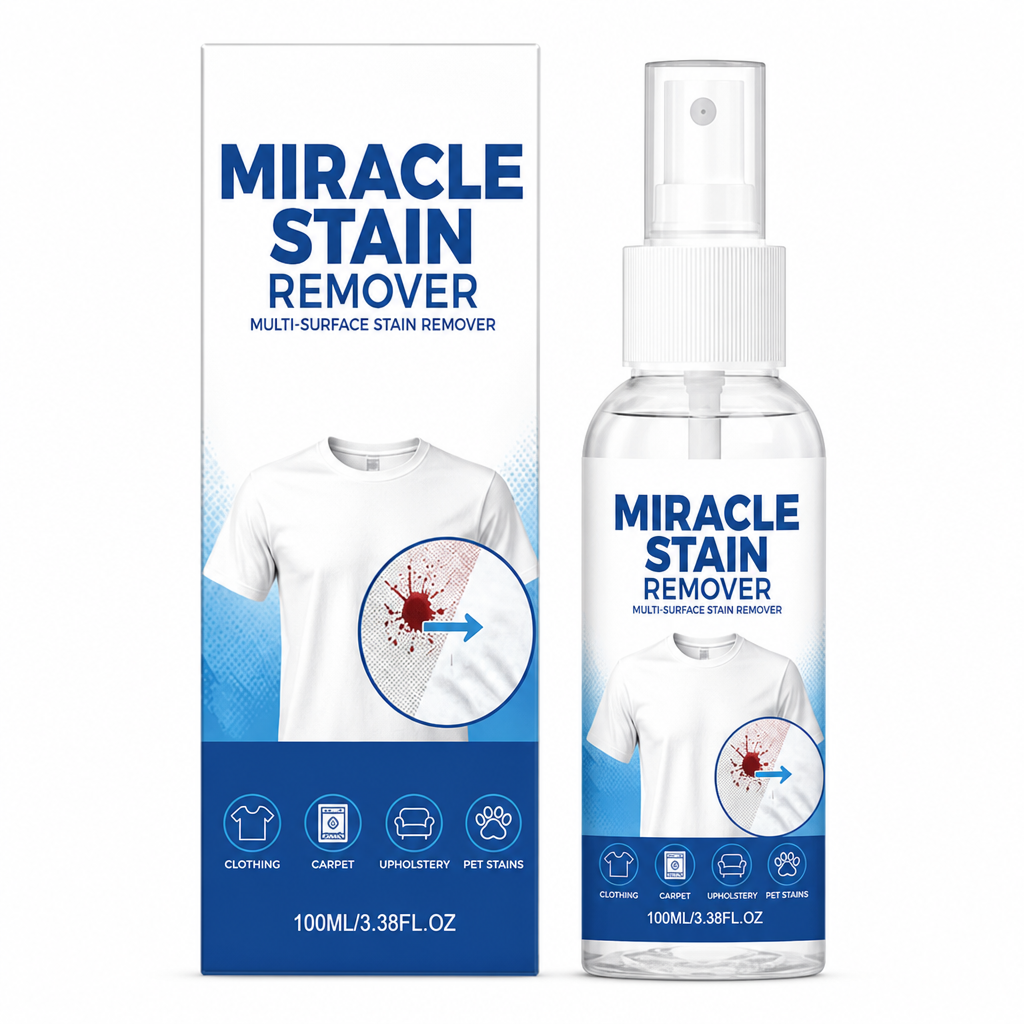 Milde spray voor het verwijderen van vlekken uit kleding en stoffen