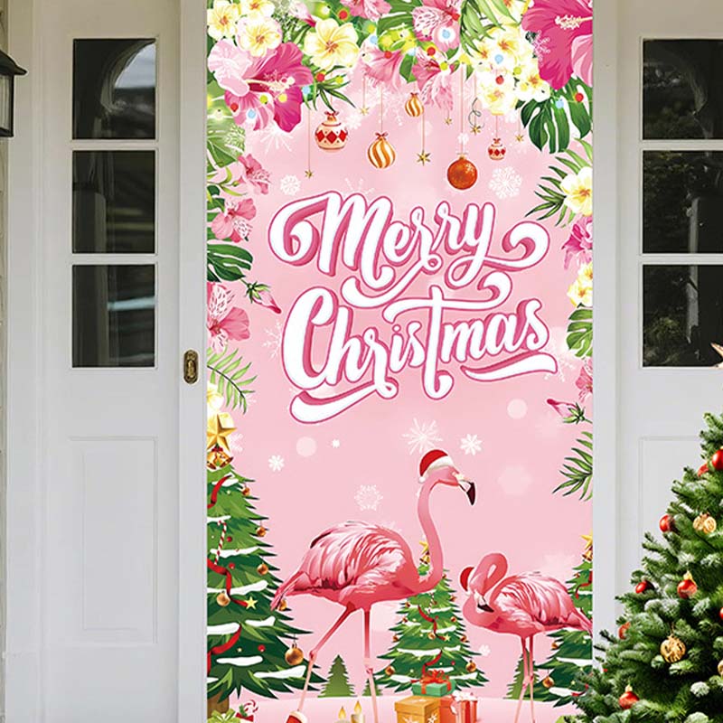 🎄 2+1 GRATIS – Kerstdeurdecoratie met Kerstman & Sneeuwpop – Feestelijke Prints, Kleurvast Polyester & Makkelijk Op Te Hangen