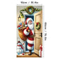 🎄 2+1 GRATIS – Kerstdeurdecoratie met Kerstman & Sneeuwpop – Feestelijke Prints, Kleurvast Polyester & Makkelijk Op Te Hangen
