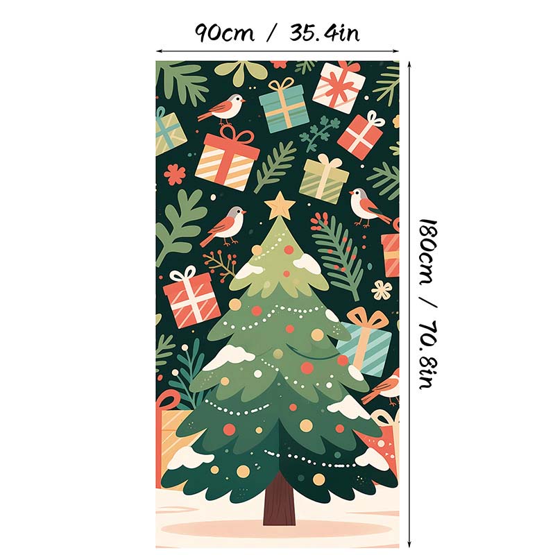 🎄 2+1 GRATIS – Kerstdeurdecoratie met Kerstman & Sneeuwpop – Feestelijke Prints, Kleurvast Polyester & Makkelijk Op Te Hangen