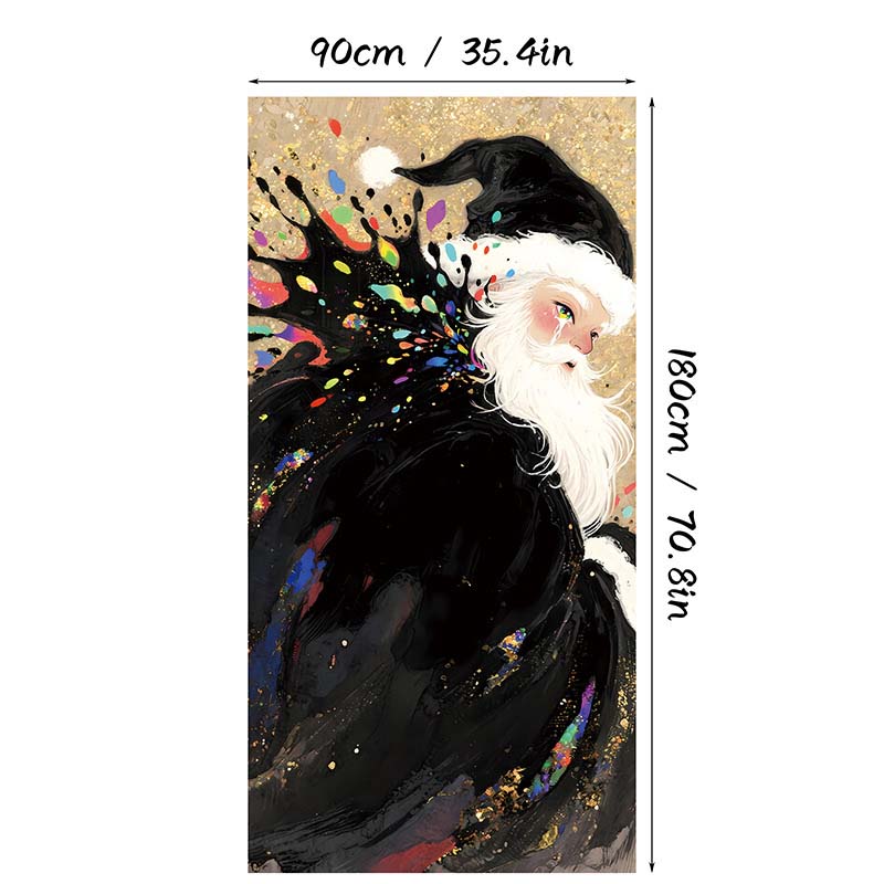 🎄 2+1 GRATIS – Kerstdeurdecoratie met Kerstman & Sneeuwpop – Feestelijke Prints, Kleurvast Polyester & Makkelijk Op Te Hangen