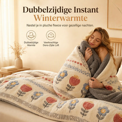 ⏳ 50% KORTING! ⏰ Tweezijdig Sherpa fleece dekbed – Dikke warme winterdeken, zacht fluweelgevoel | Gezellig beddengoed voor ultiem comfort❄️