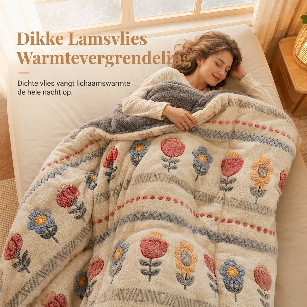 ⏳ 50% KORTING! ⏰ Tweezijdig Sherpa fleece dekbed – Dikke warme winterdeken, zacht fluweelgevoel | Gezellig beddengoed voor ultiem comfort❄️