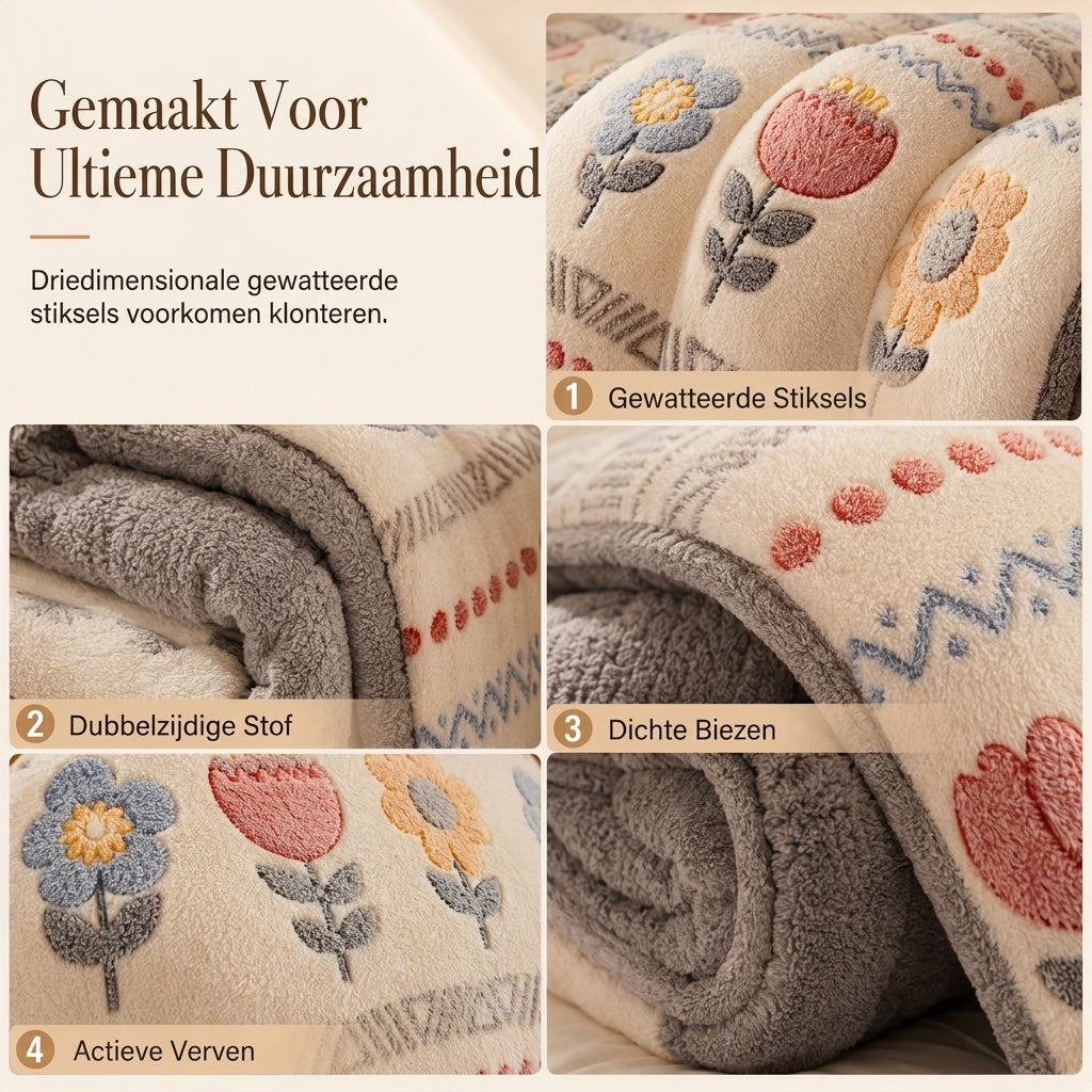 ⏳ 50% KORTING! ⏰ Tweezijdig Sherpa fleece dekbed – Dikke warme winterdeken, zacht fluweelgevoel | Gezellig beddengoed voor ultiem comfort❄️