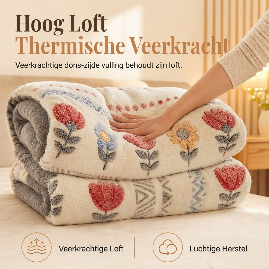 ⏳ 50% KORTING! ⏰ Tweezijdig Sherpa fleece dekbed – Dikke warme winterdeken, zacht fluweelgevoel | Gezellig beddengoed voor ultiem comfort❄️