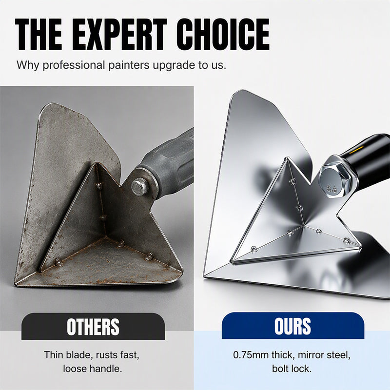 🛠️Stainless Steel Corner Trowel – Precise Corner Finishing, Anti-Rust, Ergonomic Handle ✨