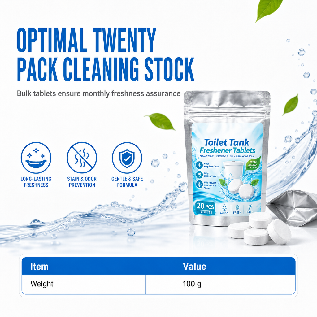 🥳HOT SALE 2026🥳💞AL 50K+ VERKOCHT! 🚽✨ 50% KORTING! 20-pack toilettankverfrissingstabletten – bruisende werking bestrijdt geurtjes, langzame afgifte reinigt continu. Zacht voor leidingen! 🧼✅