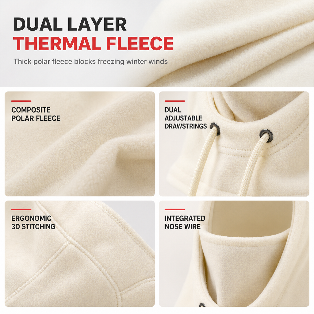 🔥❄️ 50% KORTING! Nooit meer een ijskoud gezicht! Deze warme ski-bivakmuts met poolfleece, windblokkering & anti-beslag strip houdt je hele hoofd warm – één maat past iedereen!