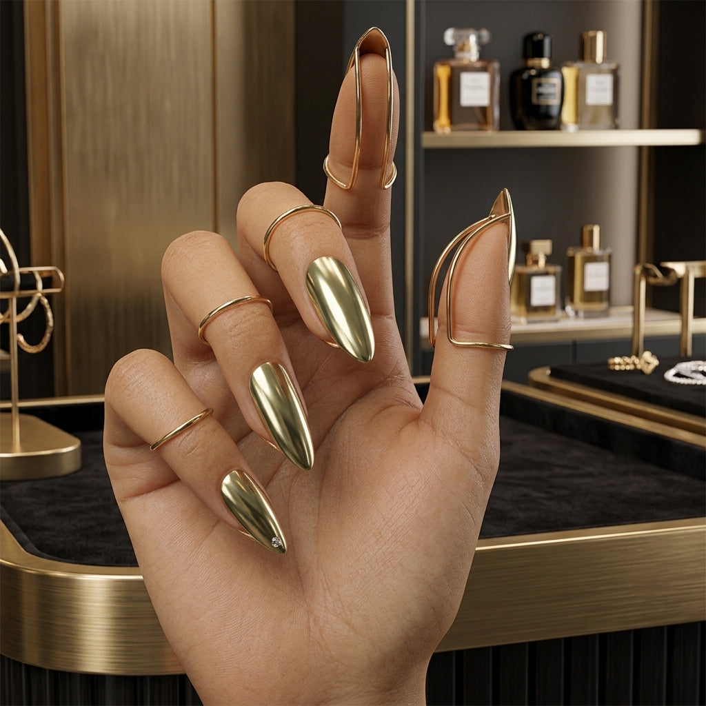 📢📢 50% KORTING💍 Modieuze metalen ring voor op de vingertop – verstelbaar, lichtgewicht en ideaal als trendy accessoire.