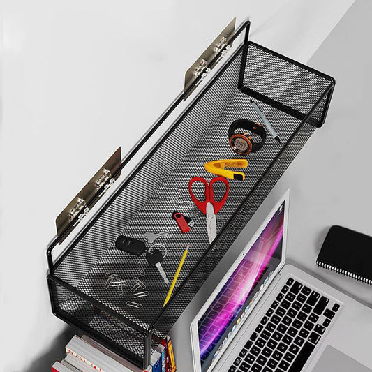 ✨Wandrek zonder boren🏠Organiseer keuken en badkamer zonder de muren te beschadigen. Roestbestendige ijzeren constructie, hoog draagvermogen en vormvast. Fijnmazig gaas: laat lucht door, houdt stof tegen en voorkomt dat kleine spullen vallen.