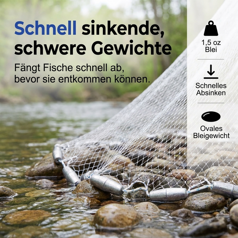 🎣 Eenvoudig te Werpen Werpnet